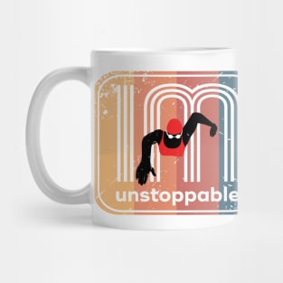 Retro IM unstoppable womens swimming 1 Mug